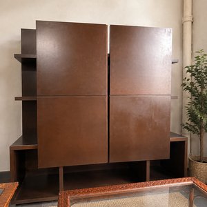 Modular Biblioteca Estilo Contemporáneo Tono Nogal Oscuro - imagen 2