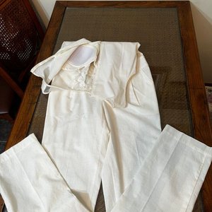 Mono Blanco Talle S con Bordado y Transparencias - imagen 3