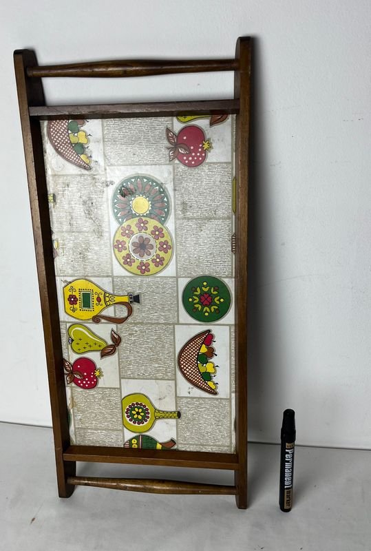 Bandeja Decorativa con Cerámica y Madera - imagen 1