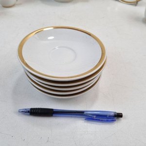 Juego de Servicio de Porcelana Olmos Blanco con Detalles Dorados - 25 Piezas - imagen 11