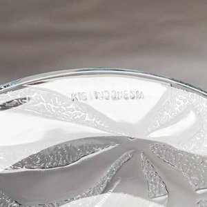 Seis Platos de Postre en Vidrio Hialino con Diseño Floral - imagen 3