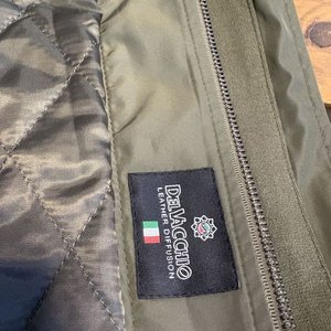 Campera Verde de Nylon y Cuero Dell'Acchio - imagen 2