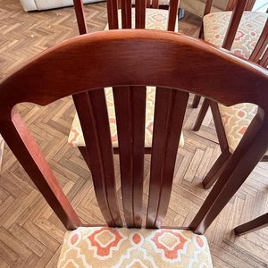 Juego de 8 Sillas Tapizadas de Madera Estilo Clásico - imagen 9