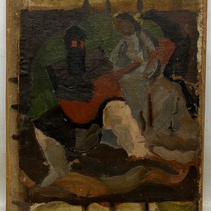 Lote siguiente: Óleo "Payador" de Miguel Ángel Pareja - Lienzo sobre cartón 40x33 cm