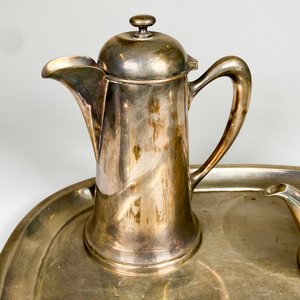 Juego de Té y Café Christofle en Metal Plateado con Bandeja Oval - imagen 5