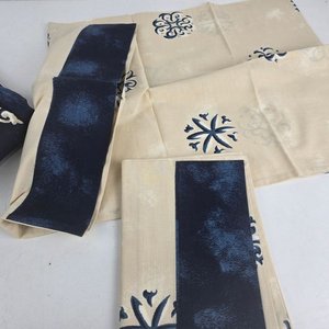 Juego de Sábanas Completo Estampado Azul y Beige - imagen 2