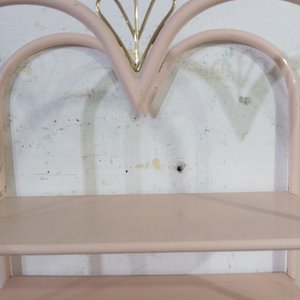 Estantería de caño rosa con detalles en bronce, 4 niveles - imagen 6