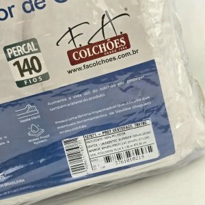 Protector de Colchón 1 Plaza F.A. Colchões Percale 140 Hilos - imagen 3
