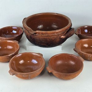 Juego de 7 Cazuelas de Barro Artesanal - imagen 2