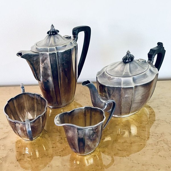 Servicio de té inglés antiguo en plata EPNS - imagen 3