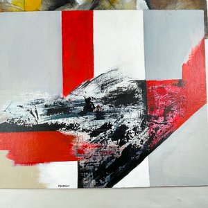 Dos Obras de Arte Abstracto: Lienzos Firmados - imagen 2
