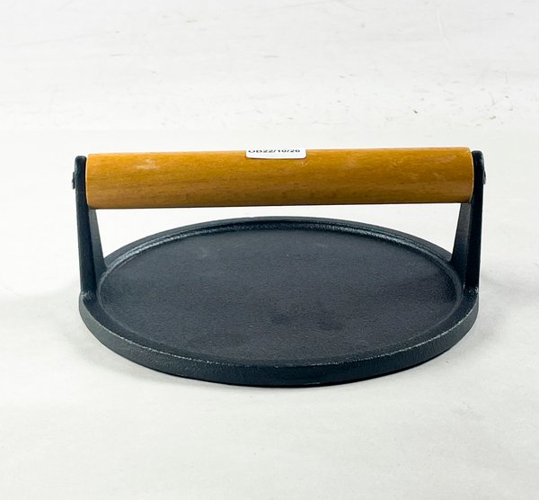 Prensa para Hamburguesas de Hierro con Mango de Madera - 18 cm - imagen 1