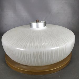 Plafón de Diseño en Cristal Tallado Ácido - 40cm Diámetro - imagen 2