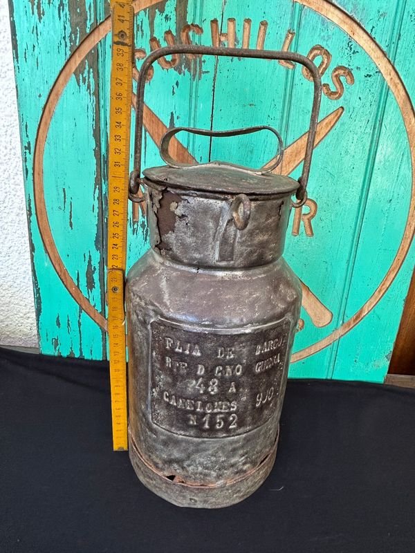 Antiguo tarro lechero de canelones muy decorativo - imagen 7