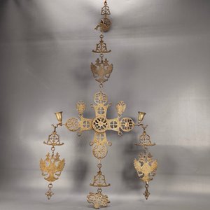 Colgante de Bronce con Doble Águila Bicéfala y Candeleros - imagen 8