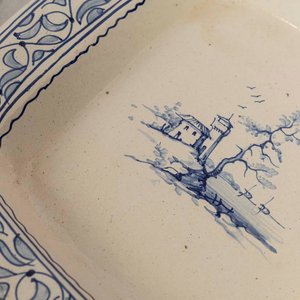 Bandeja de Porcelana Checa y Fuentes de Cerámica Antigua Decoradas - imagen 2