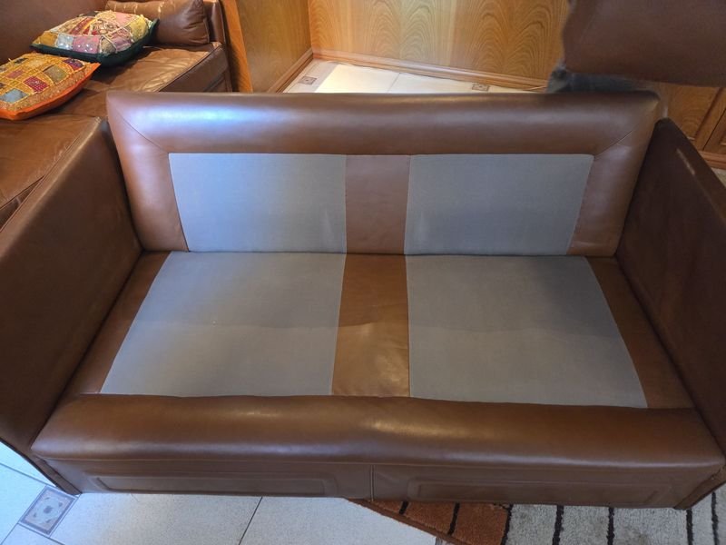 Sillón de dos cuerpos en cuero legítimo - imagen 6
