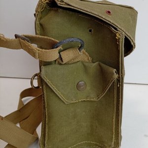 Bolso de Lona Militar Antigás Británico 2GM - Medidas 14x20cm - imagen 7