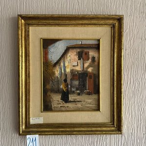 Lote siguiente: Cuadro "Casa Antigua" con Marco Dorado