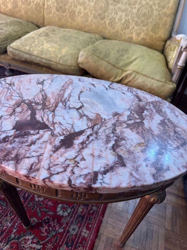 Mesa Luis XVI con tapa de mármol - imagen 4