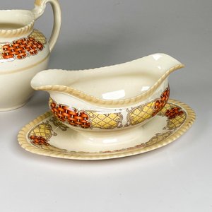 Tres piezas de loza inglesa, tetera, lechera y salsera - imagen 3