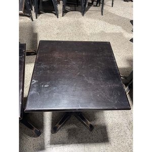 Par de Mesas Bar Cuadradas Delfino Álvarez Madera Lustre Detallado - imagen 2