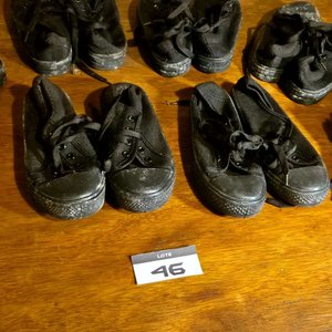 8 Pares de Championes Negros de Lona para Niños - imagen 3