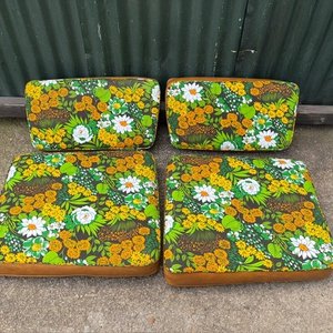 4 Almohadones Estampados Florales Marrones y Verdes - imagen 2