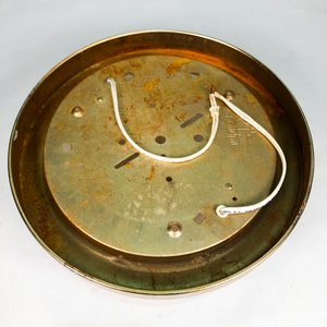 Plafón Circular de Vidrio Esmerilado y Metal Bronceado - imagen 4