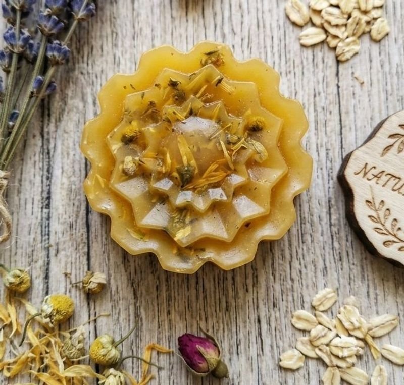 Jabones Artesanales Naturales con Flores y Avena