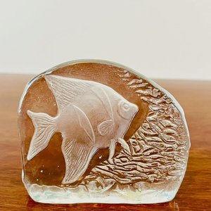 Ballena de Cristal Murano y Pez en Vidrio Prensado - imagen 2