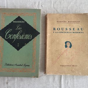 Lote siguiente: Libros "Las Confesiones" y "Rousseau y la Conciencia Moderna" de Jean-Jacques Rousseau
