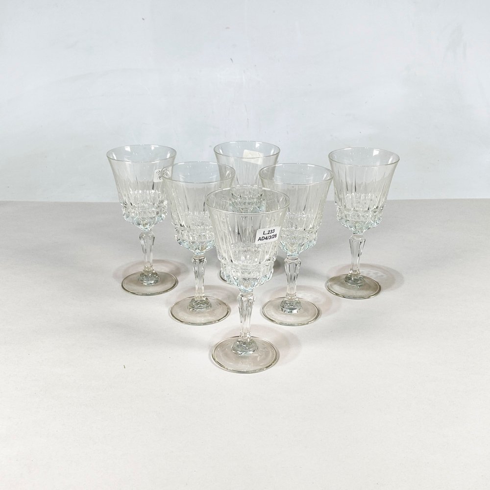 Lote siguiente: Seis copas hialinas de cristal