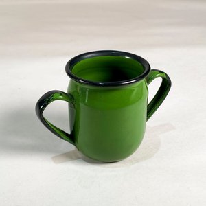 Juego de Tetera Esmaltada Verde y Negra (23 cm) con Mate - imagen 2