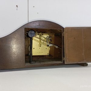 Antiguo Reloj de Mesa con Péndulo y Caja de Madera - imagen 5