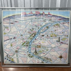 Mapa Decorativo Aéreo de París Enmarcado - imagen 6