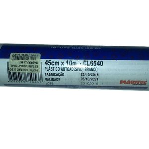 Rollo de Papel Contacto Adhesivo Blanco Plast Cover 45cm x 10m - imagen 2