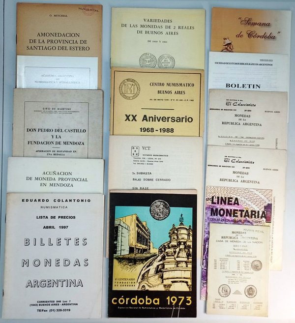 Lote de Publicaciones y Folletos Numismáticos Argentinos - imagen 1