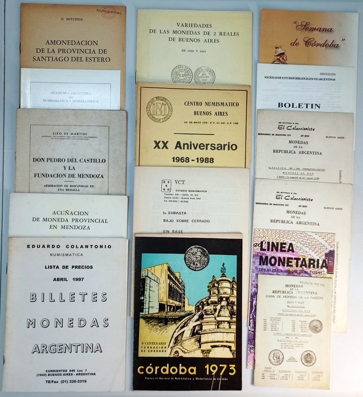 Lote de Publicaciones y Folletos Numismáticos Argentinos