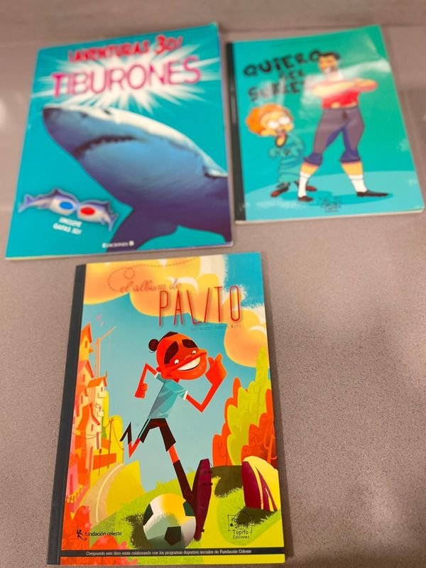 Lote de 3 Libros Infantiles: Aventuras 3D Tiburones y Quiero Ser Suárez