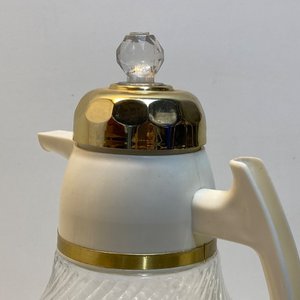 Lote de 8 piezas de bazar de vidrio: jarra, compotera, bowl, vasos, florero y lecherita - imagen 11