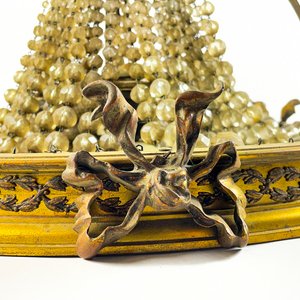 Plafón de Bronce con Cuentas de Cristal y 6 Luces - imagen 4
