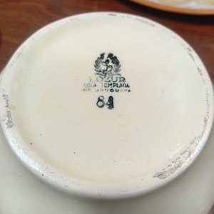 Tetera y Azucarero Lozur, Fuente Chapa Famosa y Plato - imagen 4