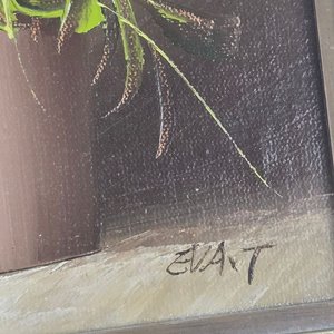 Par de Cuadros Decorativos Florales Firmados - imagen 5