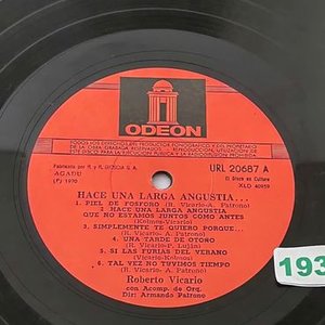 Disco de Vinilo Roberto Vicario "Hace una Larga Angustia" - imagen 4