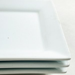 Juego de 3 Fuentes Rectangulares Blancas de Cerámica Dash of That - imagen 2