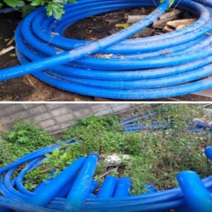 Lote siguiente: Rollos de Caños Plásticos Azules (PVC)