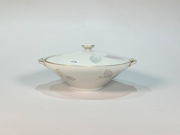 Guisera de Porcelana Bavaria "Grazie" con Tapa, Decoración Hojas - imagen 1