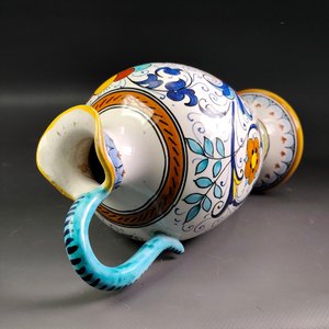 Jarrón Italiano Deruta Cerámica Decorada a Mano - imagen 6