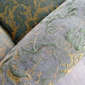Sillón de 3 cuerpos antiguo con tapizado floral - imagen 6